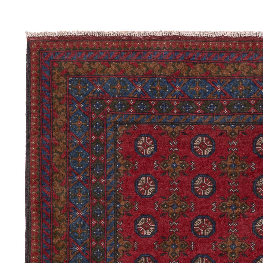 Afghan Rug - Filpa - 196 x 152 cm - dark red