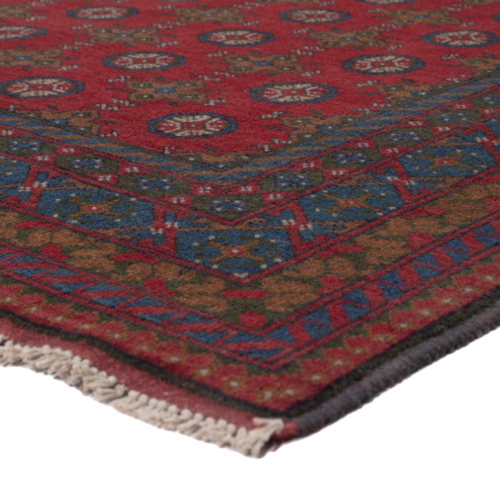 Afghan Rug - Filpa - 196 x 152 cm - dark red