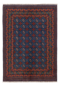 Afghan Rug - Filpa - 201 x 150 cm - dark blue