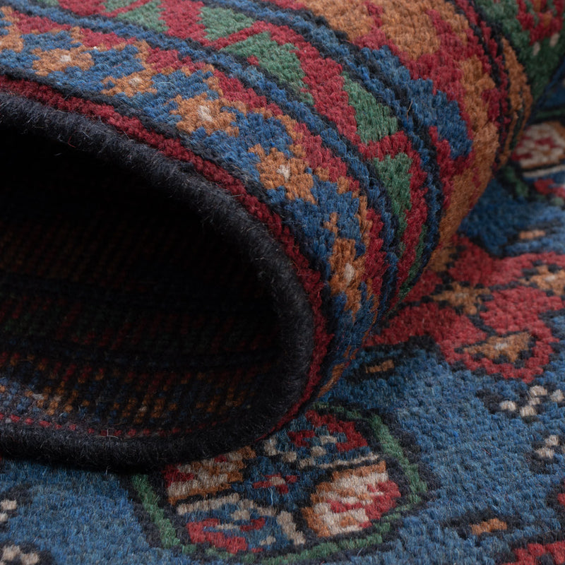 Afghan Rug - Filpa - 201 x 150 cm - dark blue