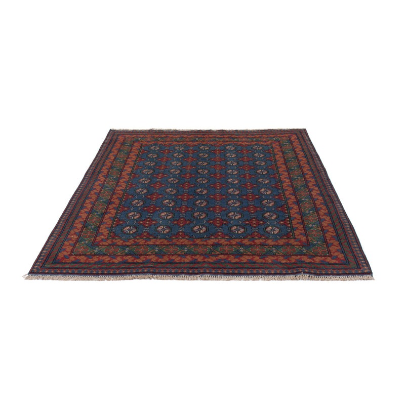 Afghan Rug - Filpa - 201 x 150 cm - dark blue