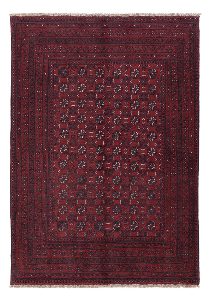 Afghan Rug - Filpa - 238 x 166 cm - dark red