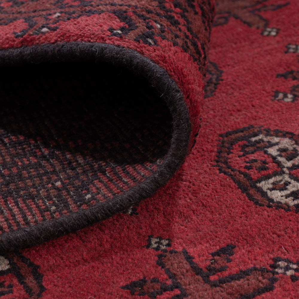 Afghan Rug - Filpa - 242 x 164 cm - dark red