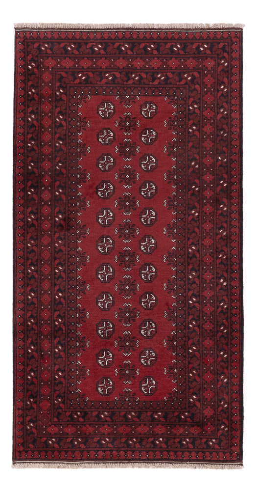 Runner Afghan Rug - Filpa - 190 x 98 cm - dark red