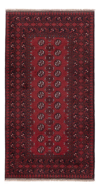 Runner Afghan Rug - Filpa - 190 x 98 cm - dark red
