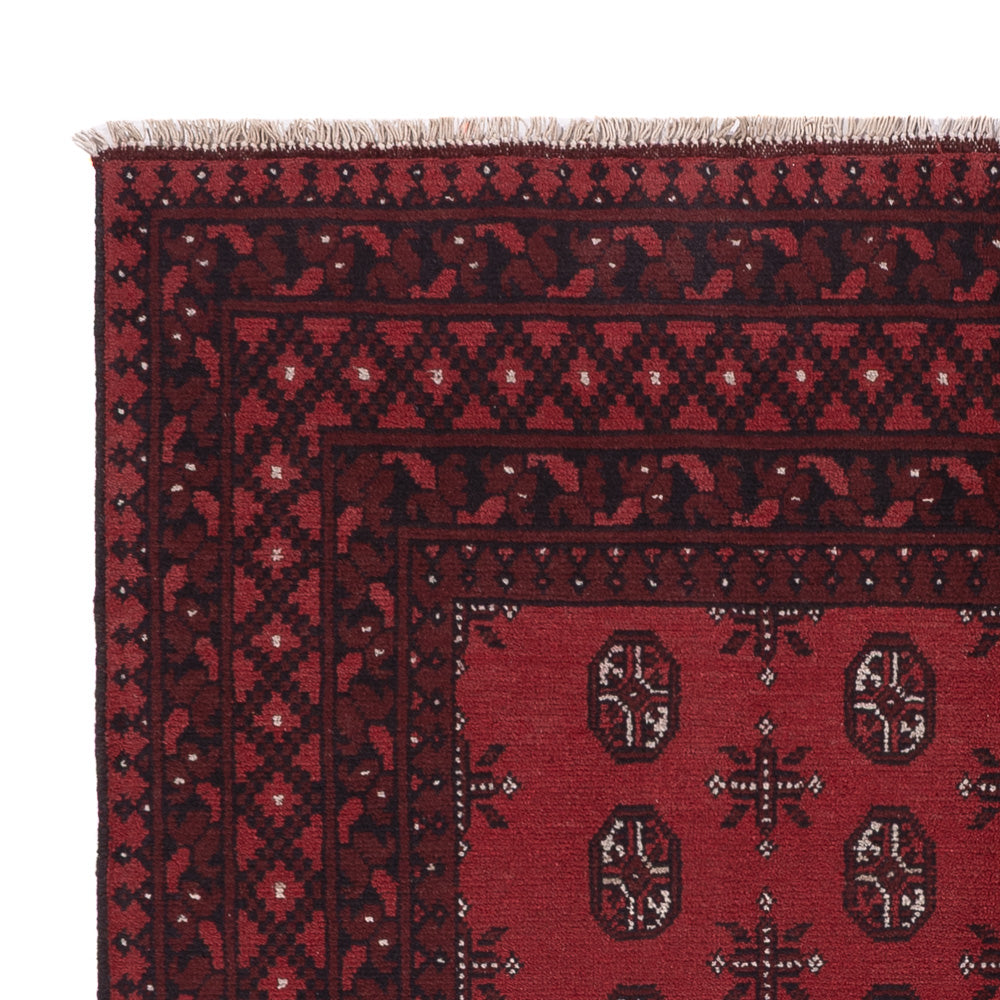 Afghan Rug - Filpa - 199 x 149 cm - dark red