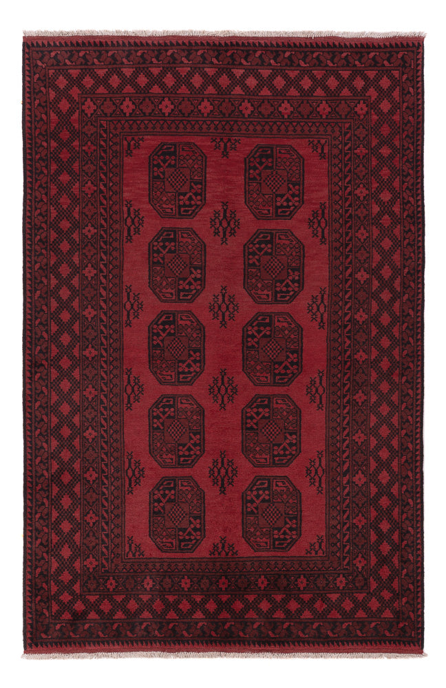 Afghan Rug - Filpa - 242 x 162 cm - dark red