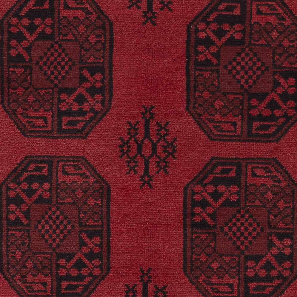Afghan Rug - Filpa - 242 x 162 cm - dark red