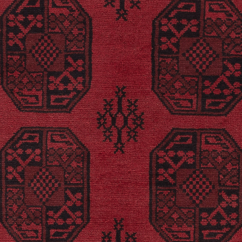 Afghan Rug - Filpa - 242 x 162 cm - dark red