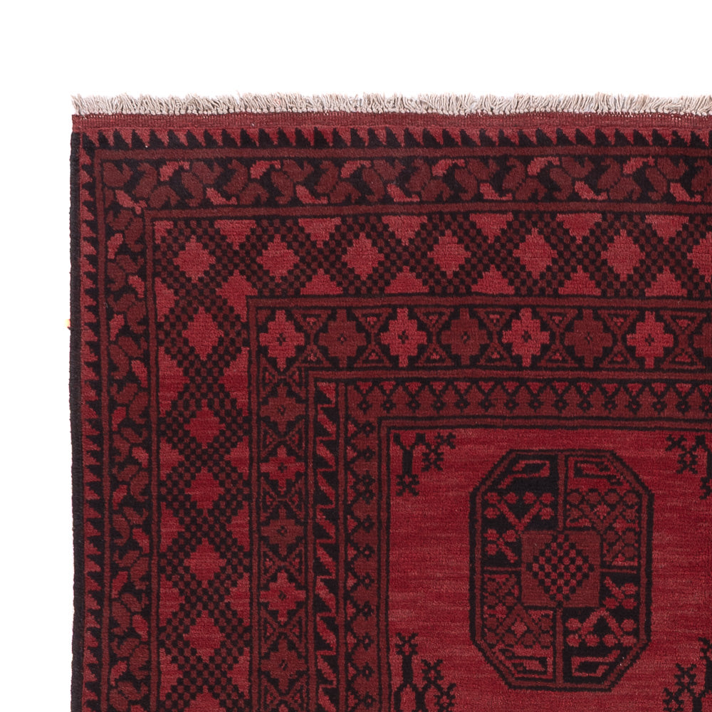 Afghan Rug - Filpa - 242 x 162 cm - dark red