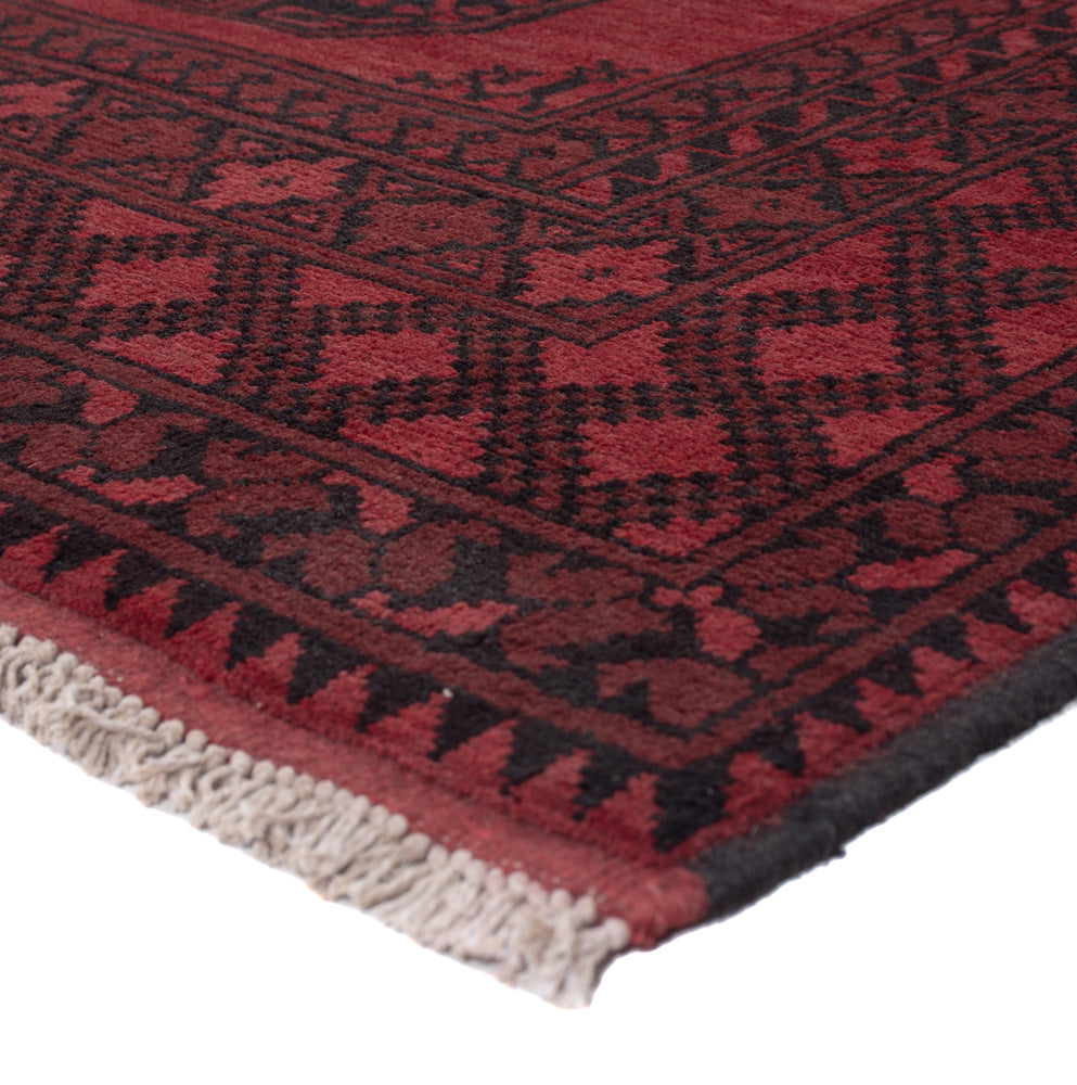 Afghan Rug - Filpa - 242 x 162 cm - dark red