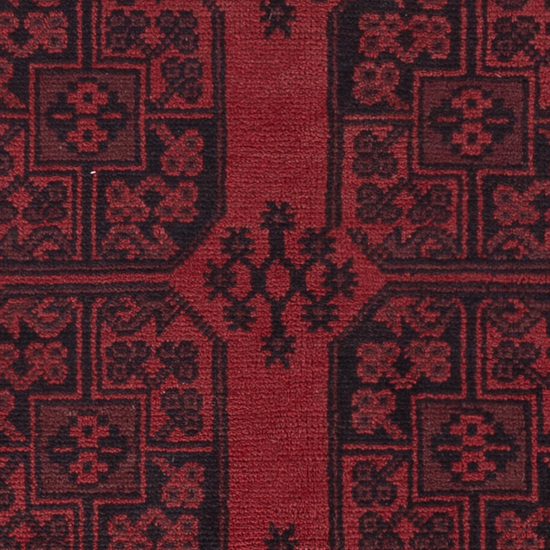 Afghan Rug - Filpa - 198 x 142 cm - dark red