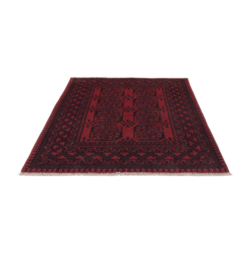 Afghan Rug - Filpa - 198 x 142 cm - dark red