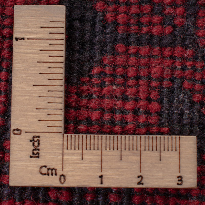 Runner Afghan Rug - Kunduz - 296 x 79 cm - dark red