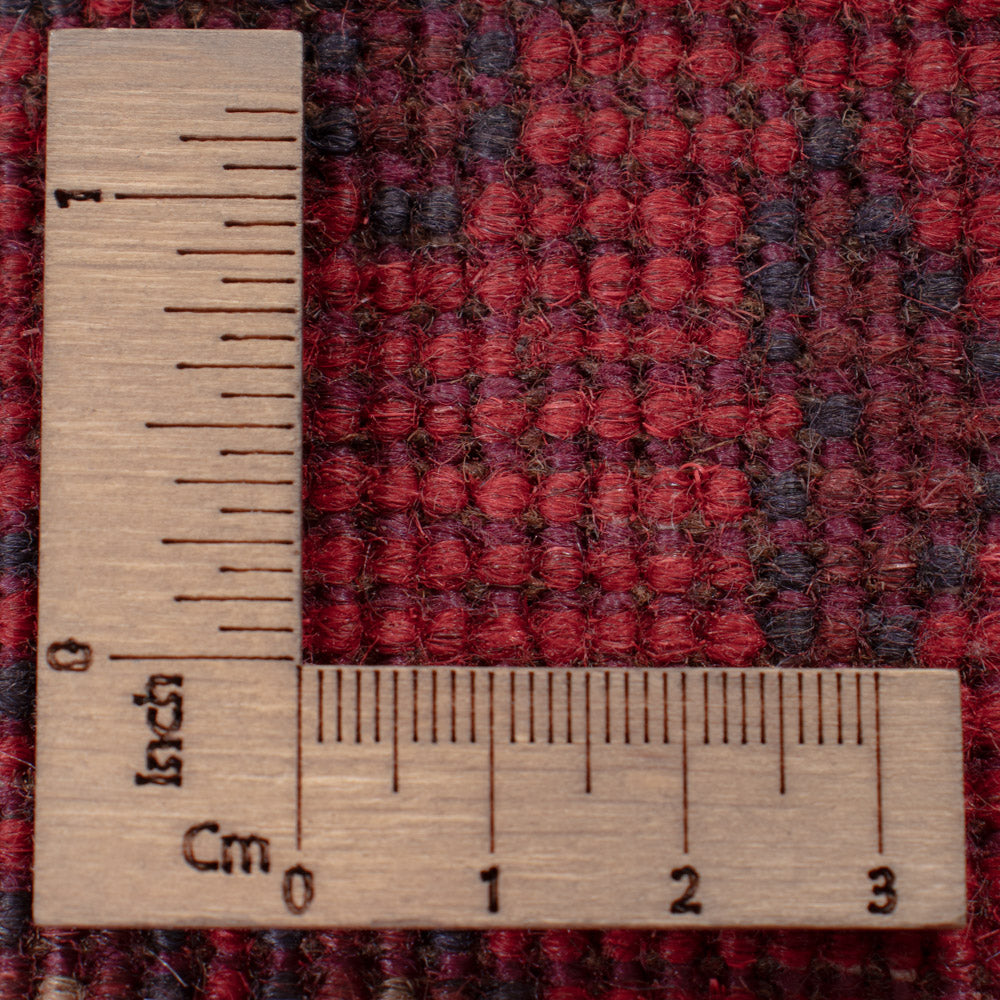 Runner Afghan Rug - Kunduz - 297 x 80 cm - dark red
