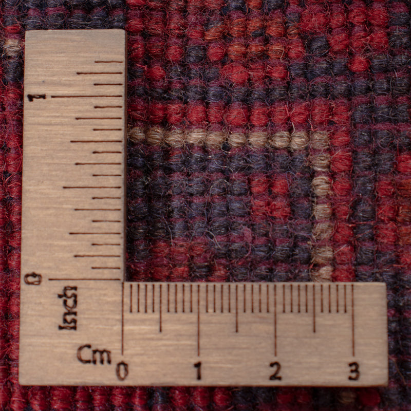 Runner Afghan Rug - Kunduz - 298 x 81 cm - dark red