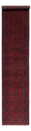 Runner Afghan Rug - Kunduz - 390 x 80 cm - dark red