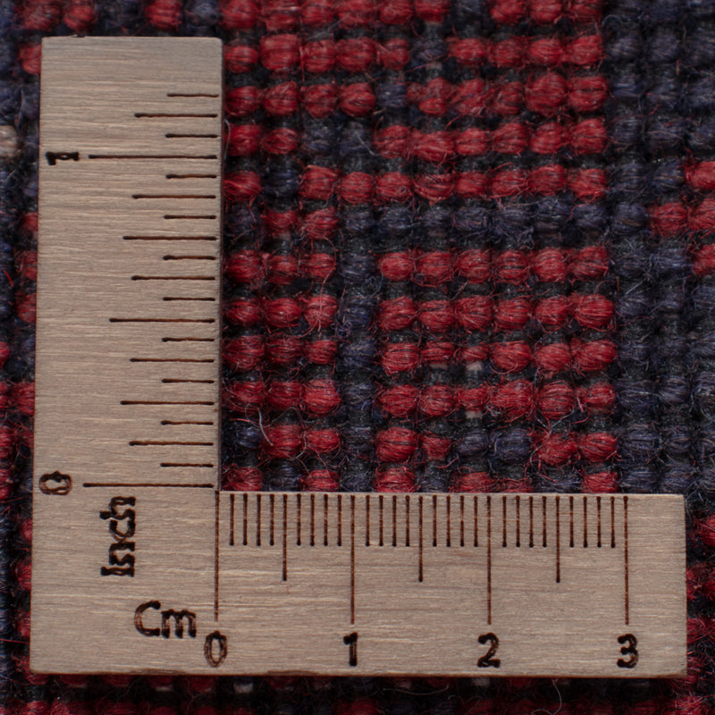 Runner Afghan Rug - Kunduz - 390 x 80 cm - dark red