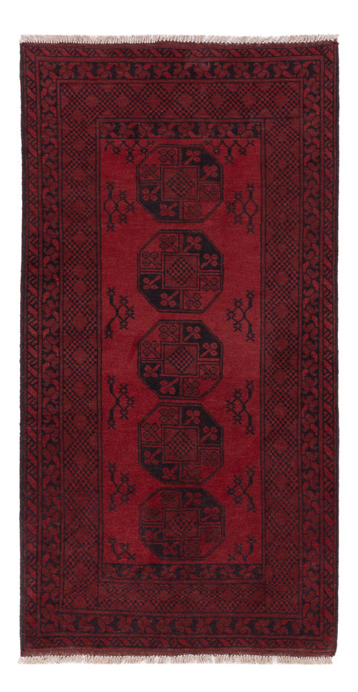 Runner Afghan Rug - Filpa - 187 x 95 cm - dark red
