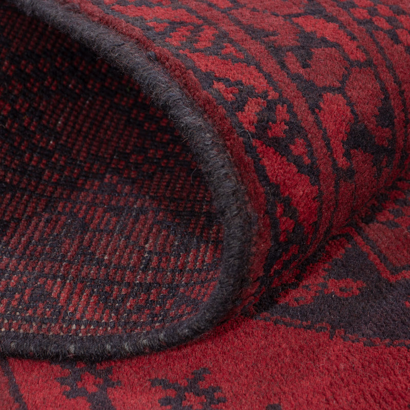 Runner Afghan Rug - Filpa - 187 x 95 cm - dark red