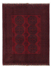 Afghan Rug - Filpa - 193 x 150 cm - dark red