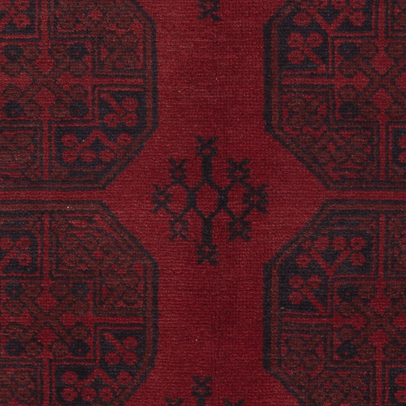 Afghan Rug - Filpa - 193 x 150 cm - dark red