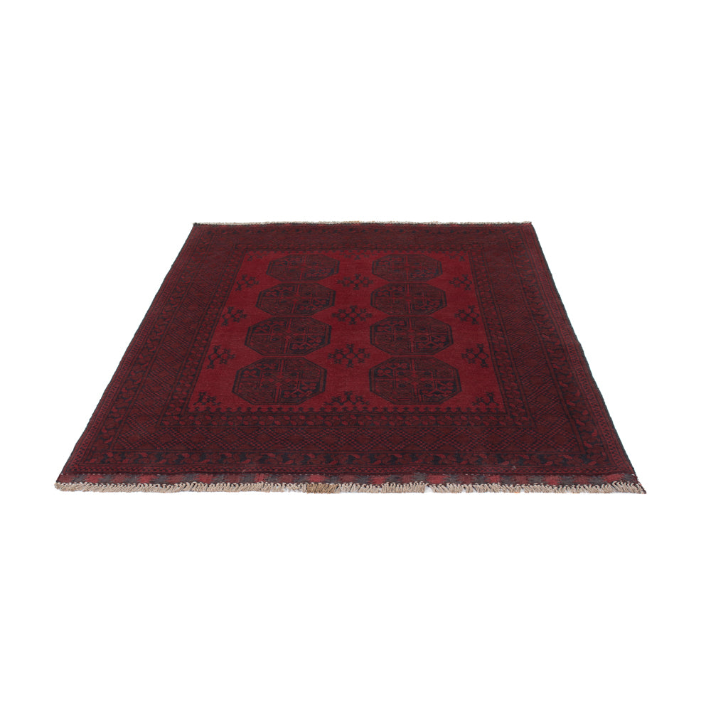 Afghan Rug - Filpa - 193 x 150 cm - dark red
