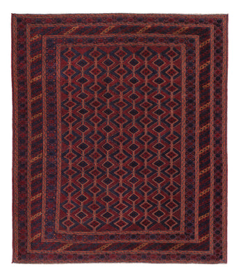 Kelim Rug - Oriental square  - 189 x 160 cm - dark red