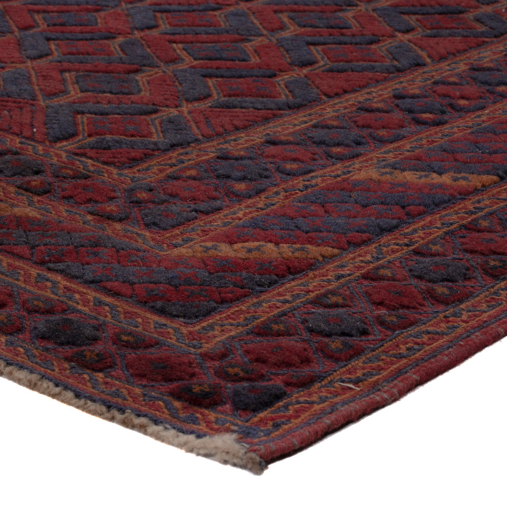 Kelim Rug - Oriental square  - 189 x 160 cm - dark red