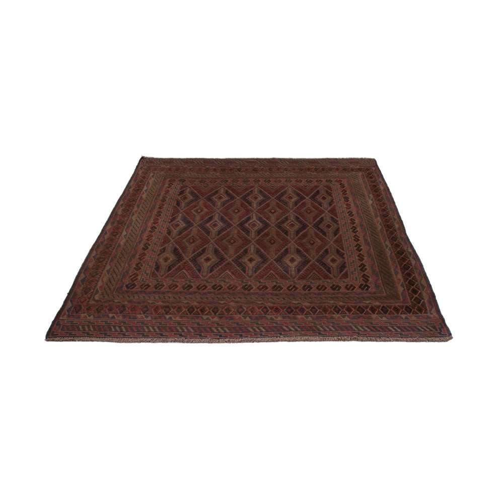 Kelim Rug - Oriental - 194 x 150 cm - dark beige