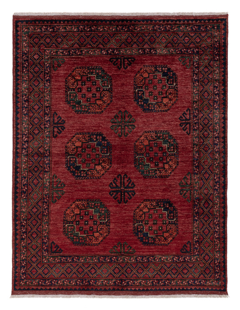Afghan Rug - 202 x 155 cm - red