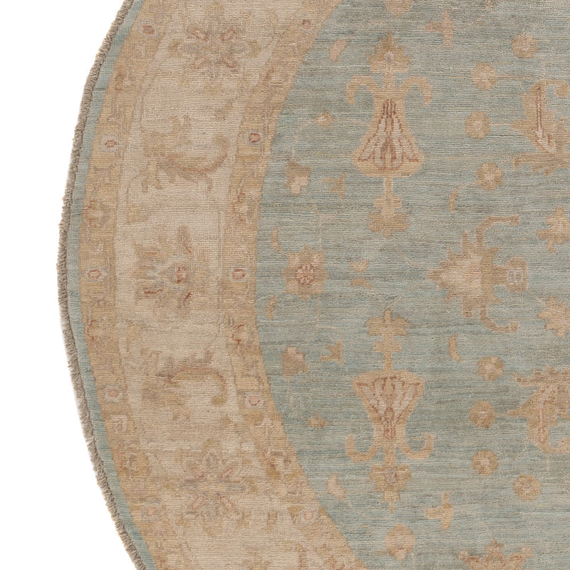 Ziegler Teppich rund  - 202 x 200 cm - hellblau