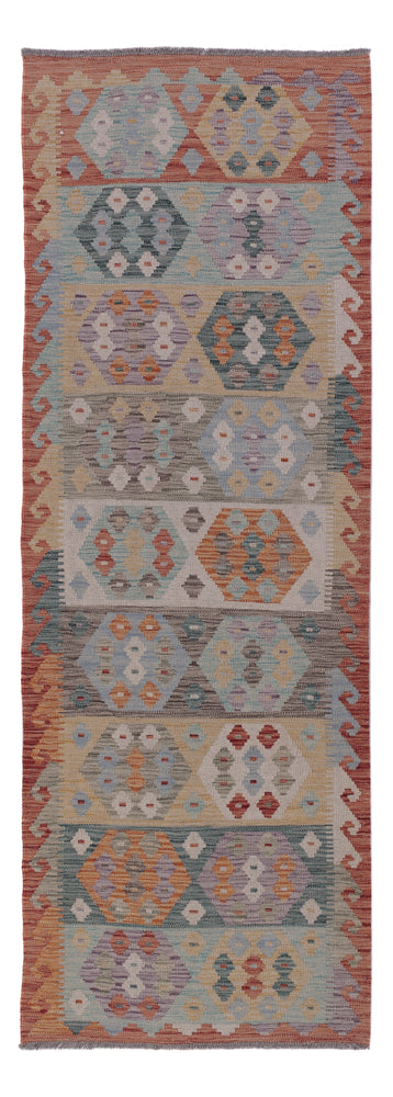 Runner Kelim Rug - Splash - 247 x 85 cm - multicolored