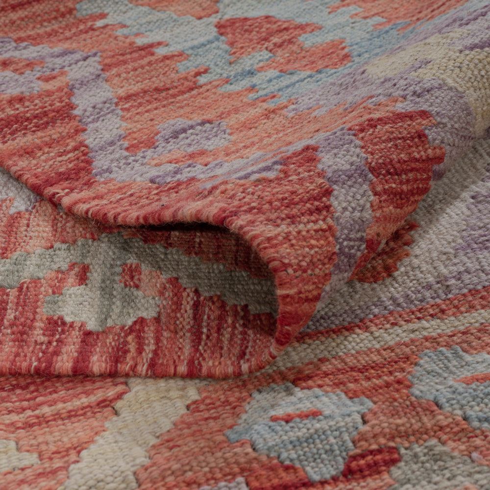 Runner Kelim Rug - Splash - 248 x 88 cm - multicolored