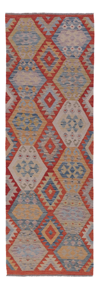 Runner Kelim Rug - Splash - 256 x 87 cm - multicolored