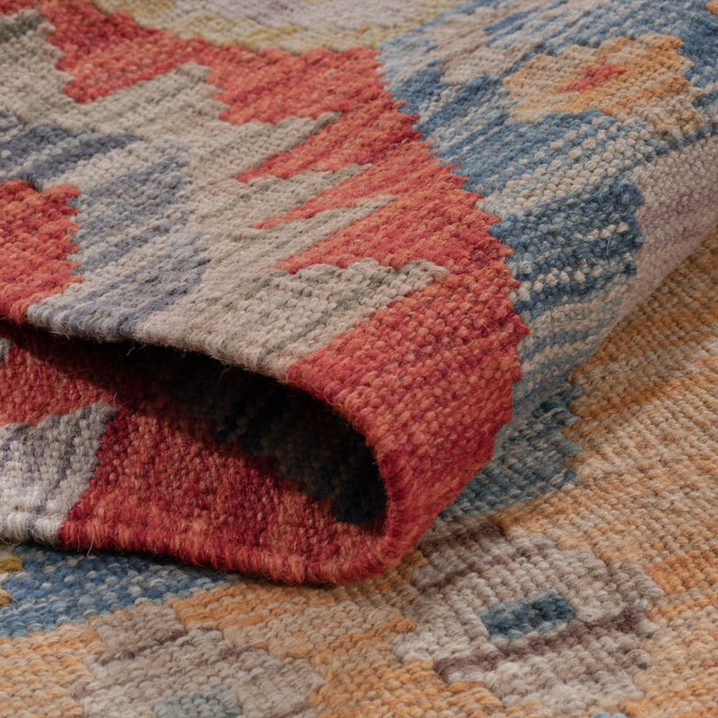 Runner Kelim Rug - Splash - 256 x 87 cm - multicolored