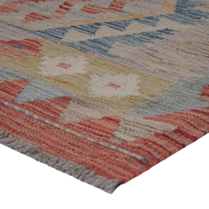 Runner Kelim Rug - Splash - 256 x 88 cm - multicolored