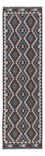 Runner Kelim Rug - Splash - 298 x 82 cm - dark green