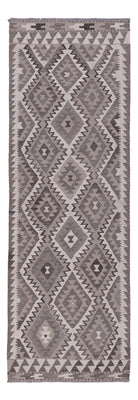 Runner Kelim Rug - Splash - 242 x 85 cm - dark grey
