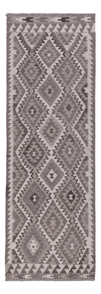 Runner Kelim Rug - Splash - 242 x 85 cm - dark grey