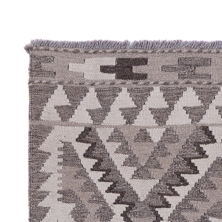 Runner Kelim Rug - Splash - 242 x 85 cm - dark grey