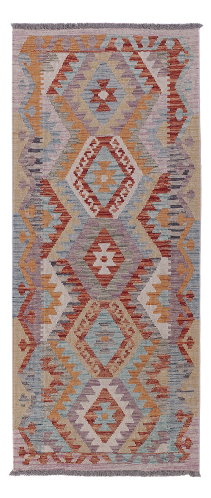 Runner Kelim Rug - Splash - 197 x 80 cm - multicolored