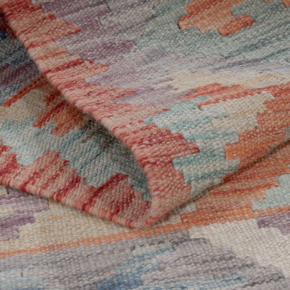 Runner Kelim Rug - Splash - 195 x 82 cm - multicolored