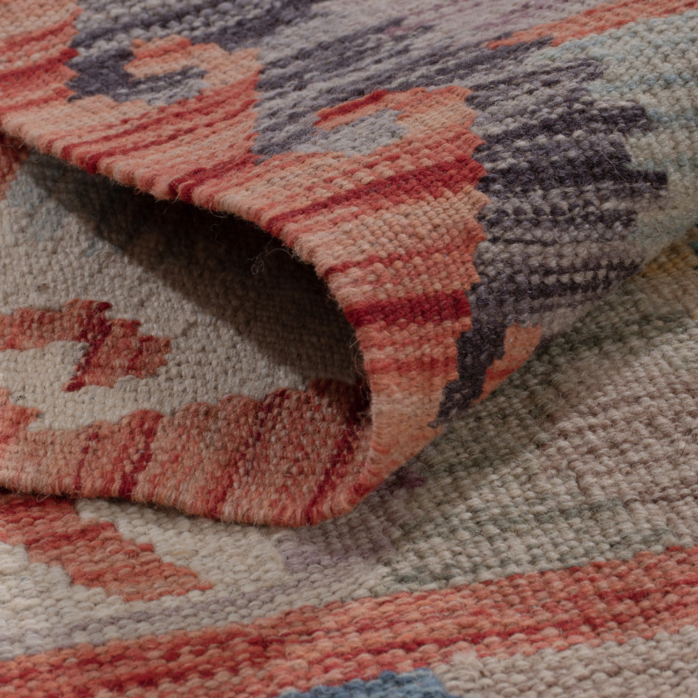 Runner Kelim Rug - Splash - 283 x 76 cm - multicolored