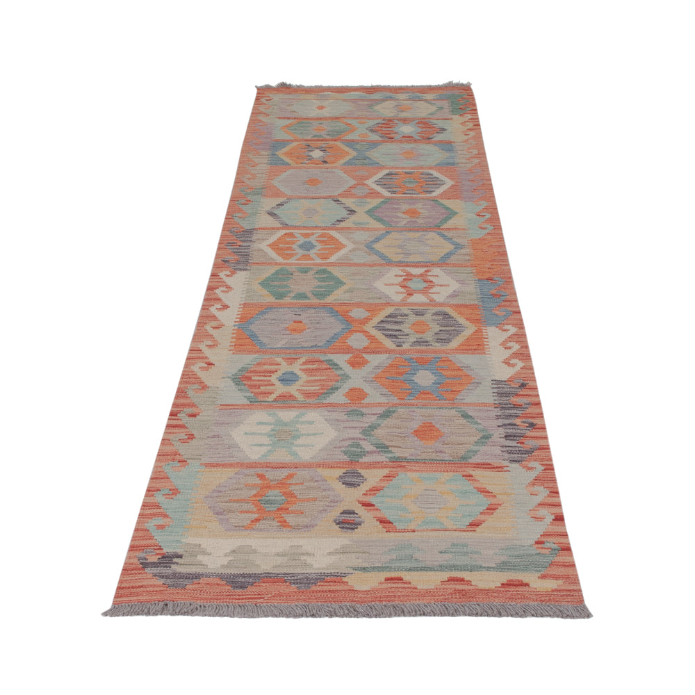 Runner Kelim Rug - Splash - 283 x 76 cm - multicolored
