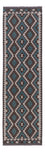 Runner Kelim Rug - Splash - 303 x 83 cm - dark green