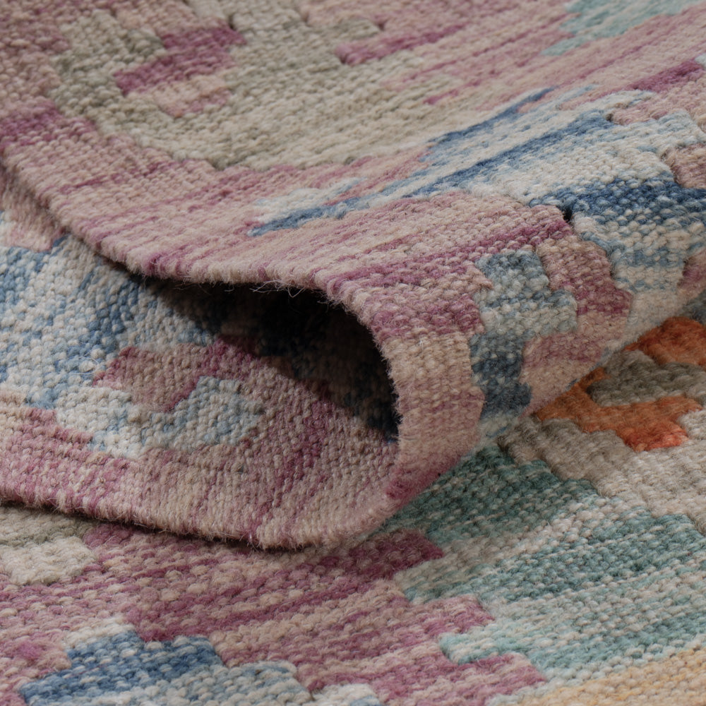 Runner Kelim Rug - Splash - 299 x 81 cm - multicolored