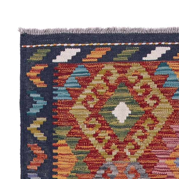 Runner Kelim Rug - Splash - 292 x 82 cm - multicolored