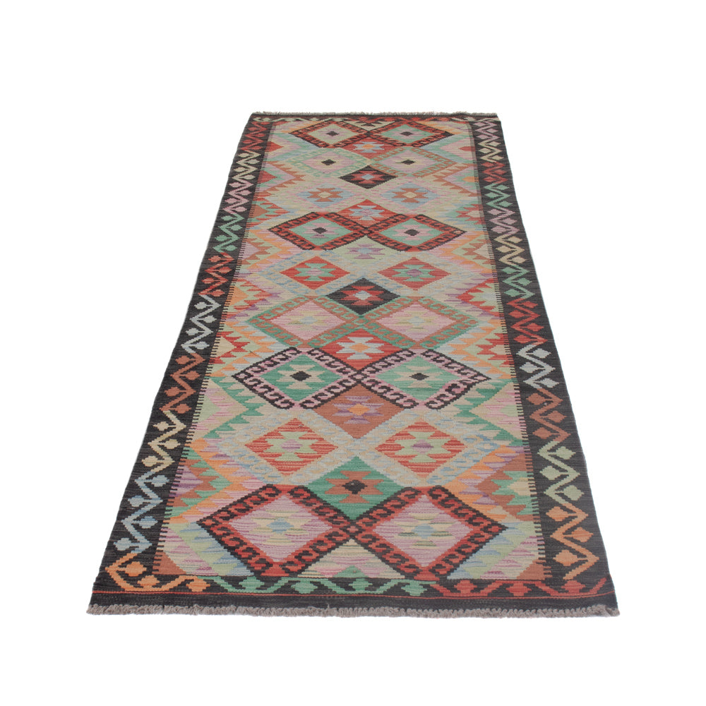Runner Kelim Rug - Splash - 305 x 87 cm - multicolored