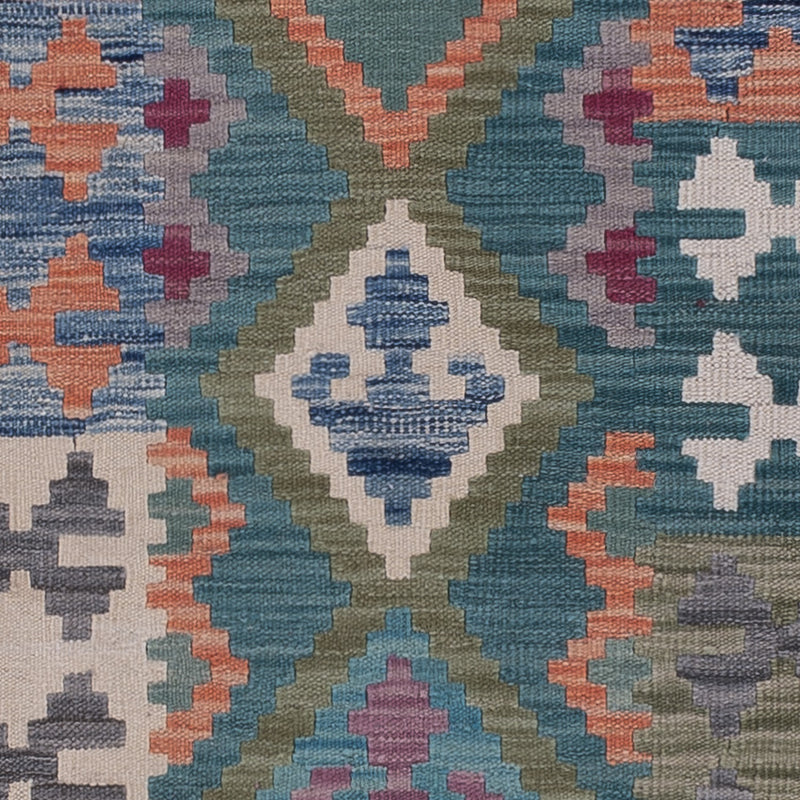 Runner Kelim Rug - Splash - 296 x 83 cm - multicolored